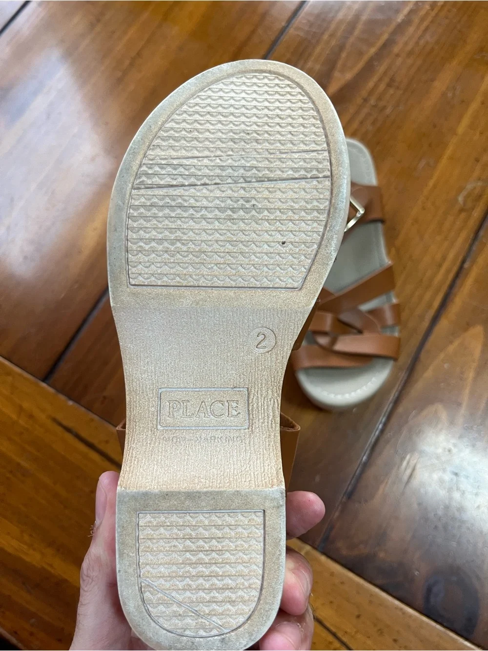 The Children's Place Brown Strappy Buckle Kids Sandals
